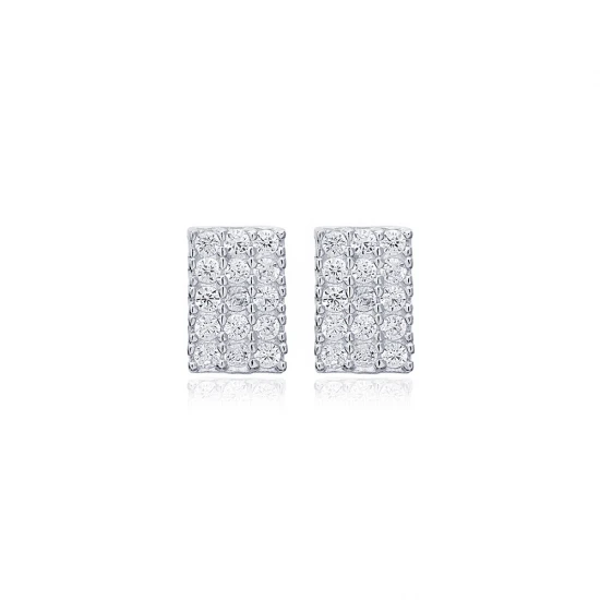 Turkish Rectangle 925 Sterling Silver Earrings