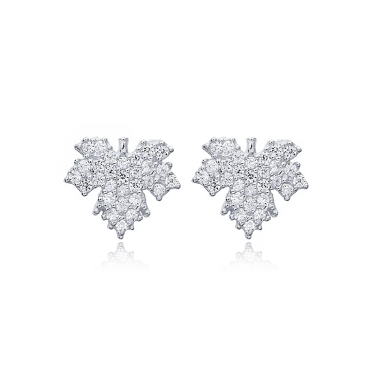 Handcrafted Leaf 925 Sterling Silver Earrings Handcrafted Leaf 925 Sterling Silver Earrings
