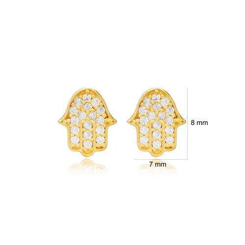 Handcrafted Hamsa 925 Sterling Silver Earrings Handcrafted Hamsa 925 Sterling Silver Earrings