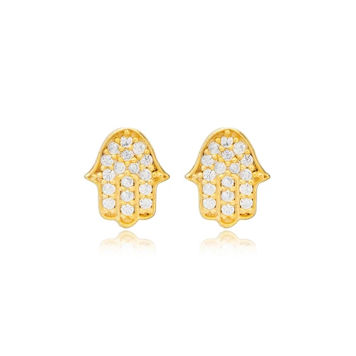 Handcrafted Hamsa 925 Sterling Silver Earrings
