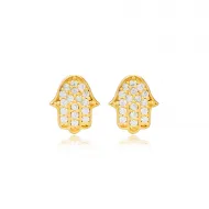 Handcrafted Hamsa 925 Sterling Silver Earrings
