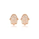 Handcrafted Hamsa 925 Sterling Silver Earrings | 925 Sterling Silver Wholesale | Sade Silver Handcrafted Hamsa 925 Sterling Silver Earrings - Sade 925 Silver Jewelry