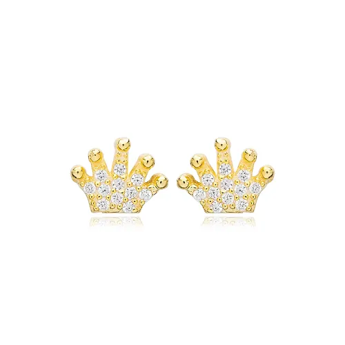 Turkish Crown 925 Sterling Silver Earrings