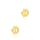 Arabic Calligraphy Stud 925 Sterling Silver Earrings Arabic Calligraphy Stud 925 Sterling Silver Earrings