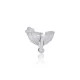 Angel Wing Single Piercing 925 Sterling Silver Earrings - Sade 925 Silver Jewelry