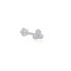 Tiny Three Clear CZ Single Piercing 925 Silver Earrings | 925 Sterling Silver Wholesale | Sade Silver Tiny Three Clear CZ Single Piercing 925 Silver Earrings - Sade 925 Silver Jewelry