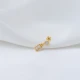 Rectangle Clear CZ Single Piercing 925 Silver Earrings | 925 Sterling Silver Wholesale | Sade Silver Rectangle Clear CZ Single Piercing 925 Silver Earrings - Sade 925 Silver Jewelry