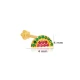 Watermelon Single Piercing 925 Sterling Silver Earrings - Sade 925 Silver Jewelry