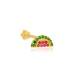 Watermelon Single Piercing 925 Sterling Silver Earrings - Sade 925 Silver Jewelry
