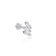 Minimalist Shape CZ Single Piercing Silver Earrings | 925 Sterling Silver Wholesale | Sade Silver Minimalist Shape CZ Single Piercing Silver Earrings - Sade 925 Silver Jewelry