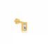 Tiny Rectangle CZ Single Piercing 925 Silver Earrings