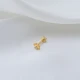 Tiny Evil Eye CZ Single Piercing 925 Silver Earrings - Sade 925 Silver Jewelry