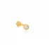 Round CZ Single Piercing Sterling Silver Earrings