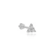 Triangle Shape Single Piercing Sterling Silver Earrings | 925 Sterling Silver Wholesale | Sade Silver Triangle Shape Single Piercing Sterling Silver Earrings - Sade 925 Silver Jewelry
