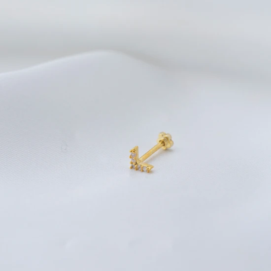 Arrow Single Piercing Sterling Silver Earrings | 925 Sterling Silver Wholesale | Sade Silver Arrow Single Piercing Sterling Silver Earrings - Sade 925 Silver Jewelry
