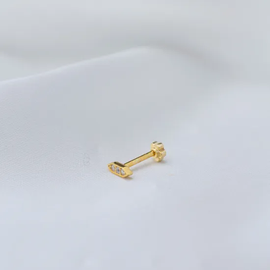 Tiny Shape Single Piercing 925 Sterling Silver Earrings | 925 Sterling Silver Wholesale | Sade Silver Tiny Shape Single Piercing 925 Sterling Silver Earrings - Sade 925 Silver Jewelry