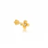 Flower Shape Single Piercing Sterling Silver Earrings
