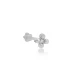 Flower Shape Single Piercing Sterling Silver Earrings | 925 Sterling Silver Wholesale | Sade Silver Flower Shape Single Piercing Sterling Silver Earrings - Sade 925 Silver Jewelry