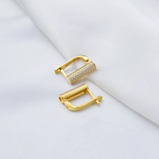 Dainty Cylinder Latch Back Women 925 Silver Earrings Dainty Cylinder Latch Back Women 925 Silver Earrings