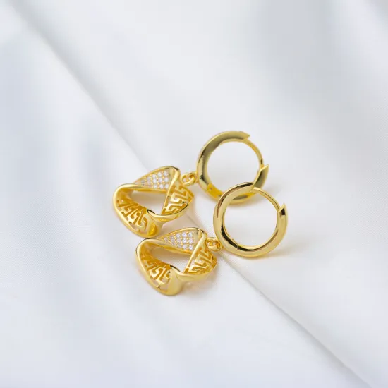 Unique Geometric Shape Dangle Earrings Turkish 925 Sterling Silver Jewelry Unique Geometric Shape Dangle Earrings Turkish 925 Sterling Silver Jewelry