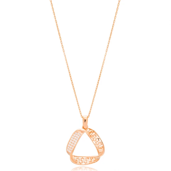 Geometric Shape 925 Sterling Silver Necklace