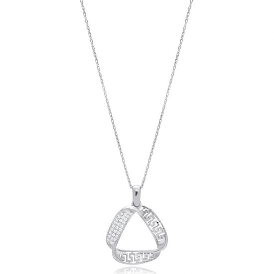 Geometric Shape 925 Sterling Silver Necklace