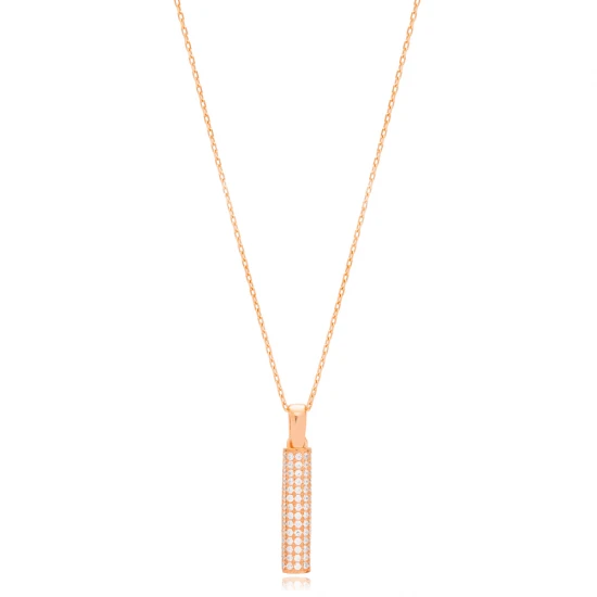 Cylinder Dainty Women 925 Sterling Silver Pendant