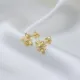 Cute Bee Design Plain Stud Earrings Turkish 925 Sterling Silver Jewelry Cute Bee Design Plain Stud Earrings Turkish 925 Sterling Silver Jewelry