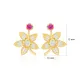 Turkish Flower CZ 925 Sterling Silver Earrings Turkish Flower CZ 925 Sterling Silver Earrings