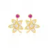Turkish Flower CZ 925 Sterling Silver Earrings
