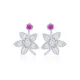 Turkish Flower CZ 925 Sterling Silver Earrings Turkish Flower CZ 925 Sterling Silver Earrings