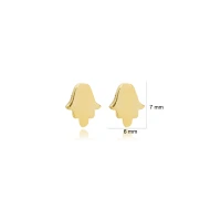 Plain Hamsa 925 Sterling Silver Earrings