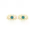 Eye Design Turquoise Stone Stud Earrings 925 Sterling Silver Jewelry