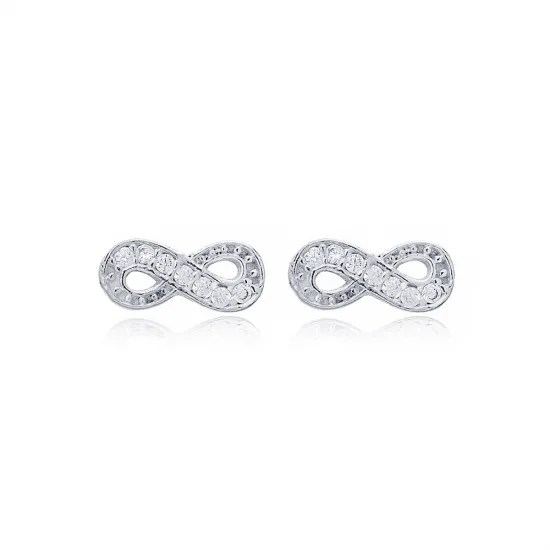 Infinity Minimalist Women 925 Sterling Silver Earrings Infinity Minimalist Women 925 Sterling Silver Earrings