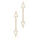 Triangle Design Tennis Chain Long Earrings Triangle Design Tennis Chain Long Earrings