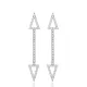 Triangle Design Tennis Chain Long Earrings Triangle Design Tennis Chain Long Earrings