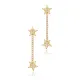 Star Tennis Chain Long 925 Sterling Silver Earrings Star Tennis Chain Long 925 Sterling Silver Earrings