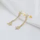 Star Tennis Chain Long 925 Sterling Silver Earrings Star Tennis Chain Long 925 Sterling Silver Earrings