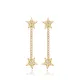 Star Tennis Chain Long 925 Sterling Silver Earrings Star Tennis Chain Long 925 Sterling Silver Earrings