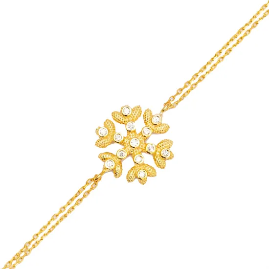 Snowflake Design Clear Zircon Stone Women Charm Bracelet 925 Sterling Silver Jewelry Snowflake Design Clear Zircon Stone Women Charm Bracelet 925 Sterling Silver Jewelry