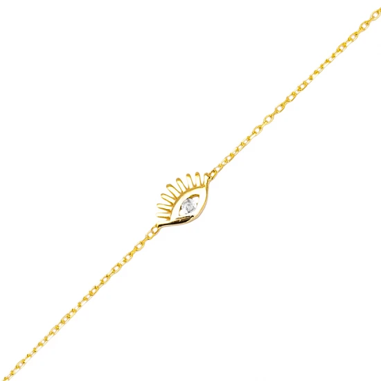 Eye CZ Women 925 Sterling Silver Bracelet