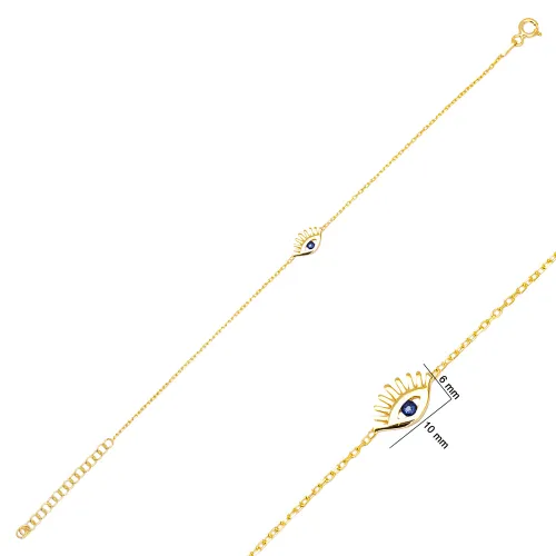 Eye Sapphire Women 925 Sterling Silver Bracelet