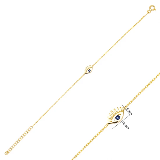 Eye Sapphire Women 925 Sterling Silver Bracelet Eye Sapphire Women 925 Sterling Silver Bracelet
