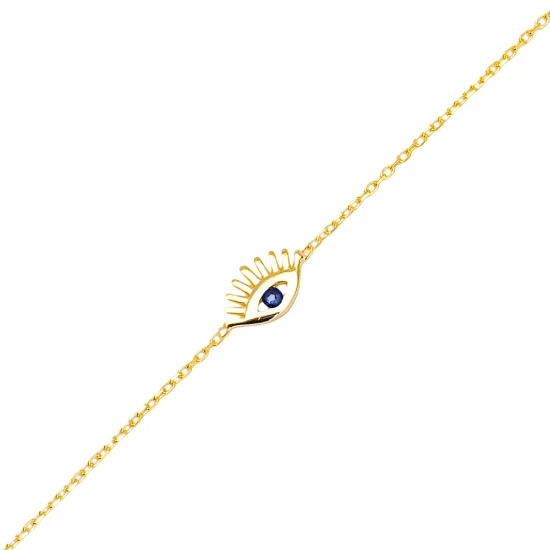 Eye Sapphire Women 925 Sterling Silver Bracelet Eye Sapphire Women 925 Sterling Silver Bracelet