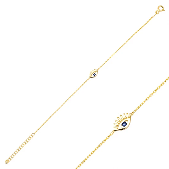 Eye Sapphire Women 925 Sterling Silver Bracelet Eye Sapphire Women 925 Sterling Silver Bracelet