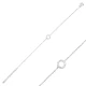 Hollow Round Clear CZ Women Sterling Silver Bracelet