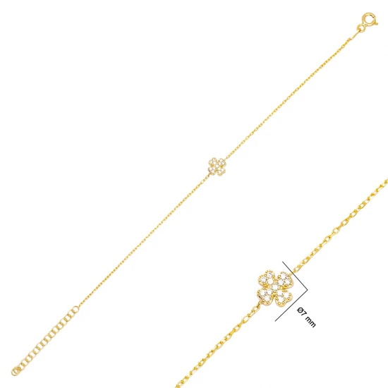 Cross Clear CZ Women 925 Sterling Silver Bracelet