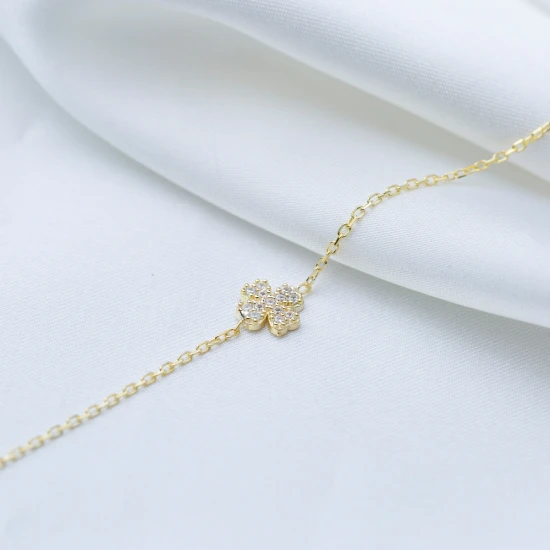 Cross Clear CZ Women 925 Sterling Silver Bracelet