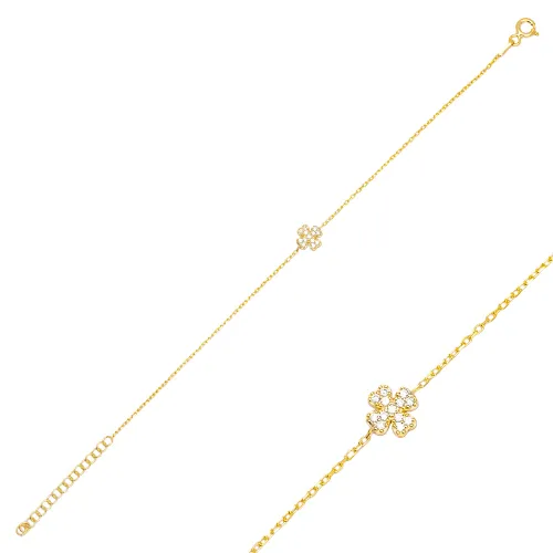 Cross Clear CZ Women 925 Sterling Silver Bracelet
