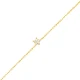 Minimalist Star Clear CZ Women Sterling Silver Bracelet